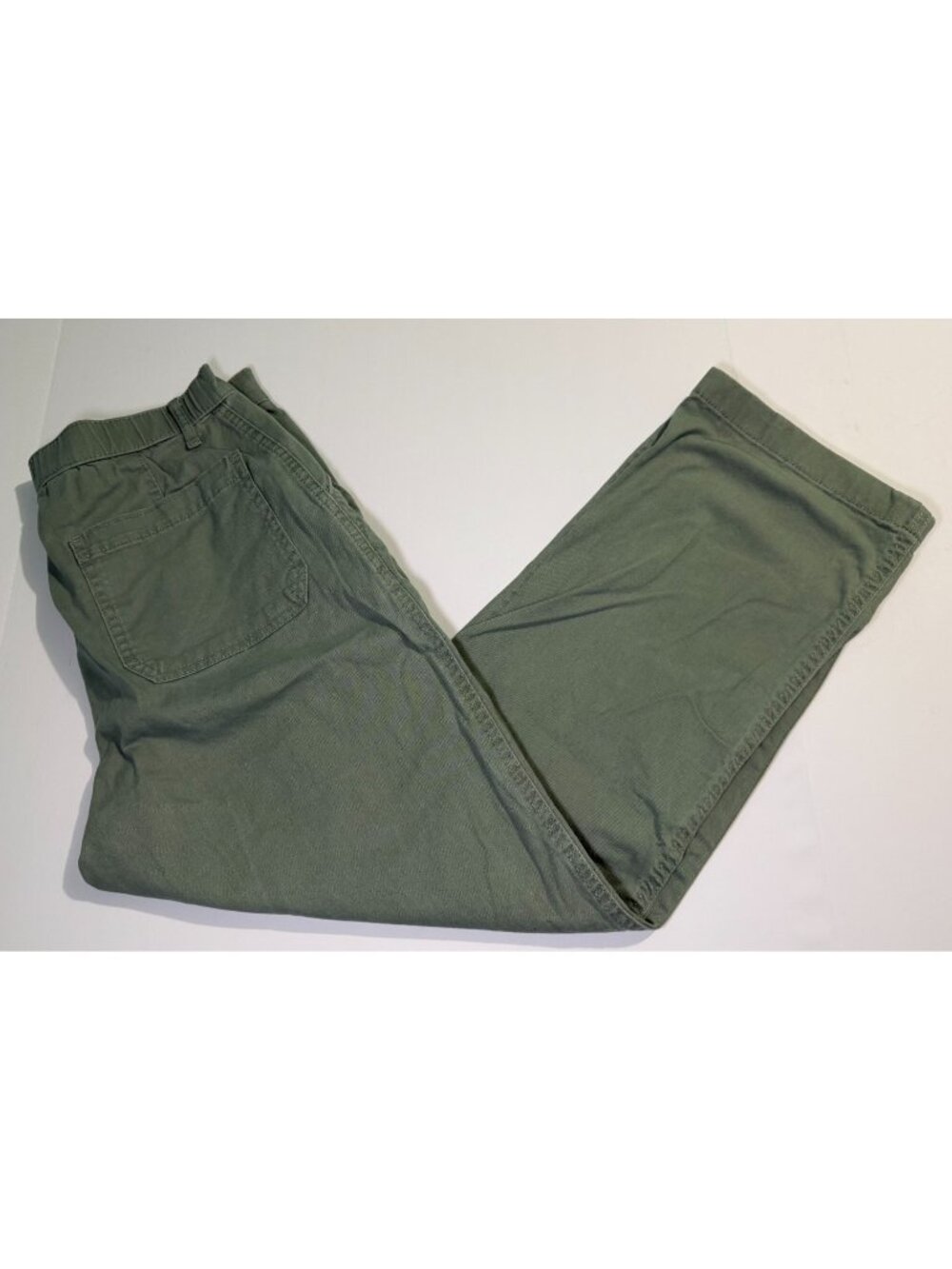 G.H. Bass & Co Womens Chino Pants Size 10 Green High Rise Straight Leg Stretch